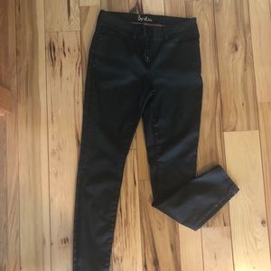 Black Wax Skinny Jeans